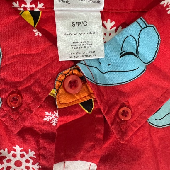 adidas Red Kids Pajama Top with Pokemon Print - Picture 2 of 4